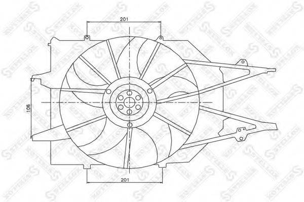 STELLOX 2999263SX Вентилятор, охолодження двигуна