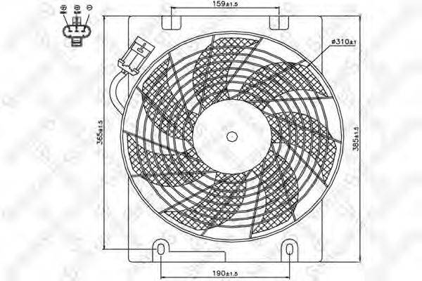 STELLOX 2999266SX Вентилятор, охолодження двигуна