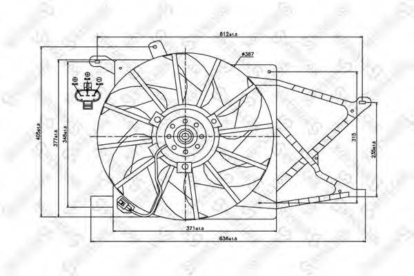 STELLOX 2999337SX Вентилятор, охолодження двигуна