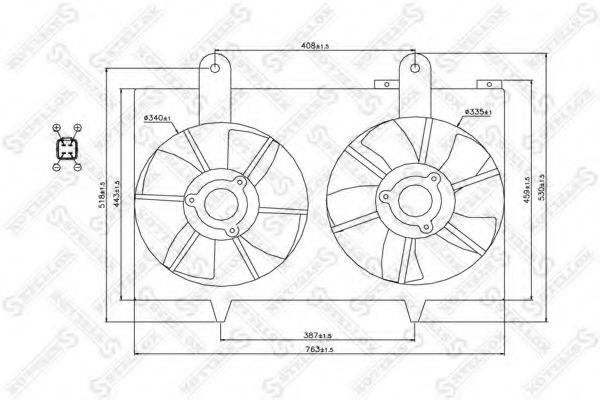 STELLOX 2999447SX Вентилятор, охолодження двигуна