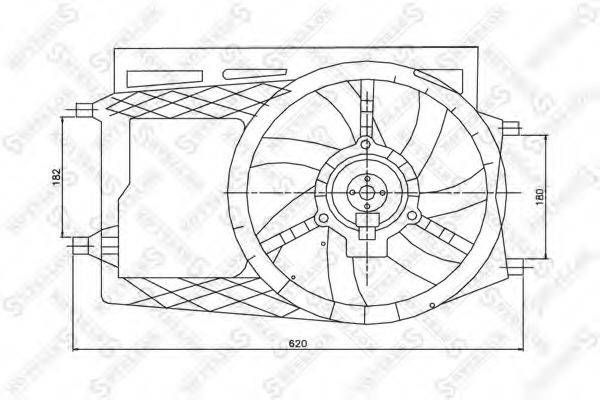 STELLOX 2999452SX Вентилятор, охолодження двигуна
