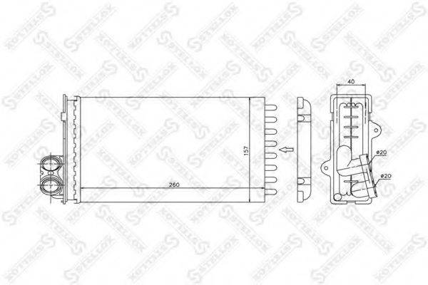 STELLOX 1035015SX Теплообмінник, опалення салону