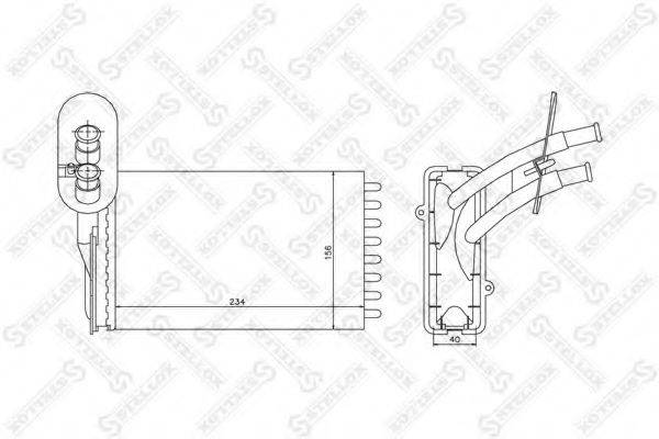 STELLOX 1035116SX Теплообмінник, опалення салону