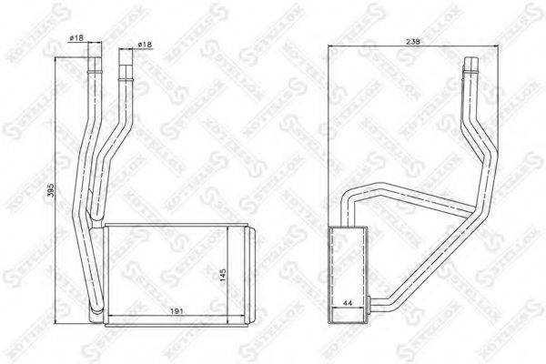 STELLOX 1035132SX Теплообмінник, опалення салону