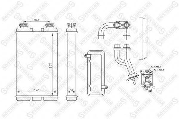 STELLOX 1035154SX Теплообмінник, опалення салону