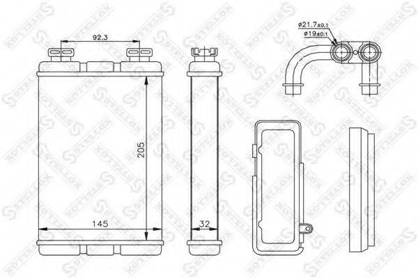 STELLOX 1035155SX Теплообмінник, опалення салону