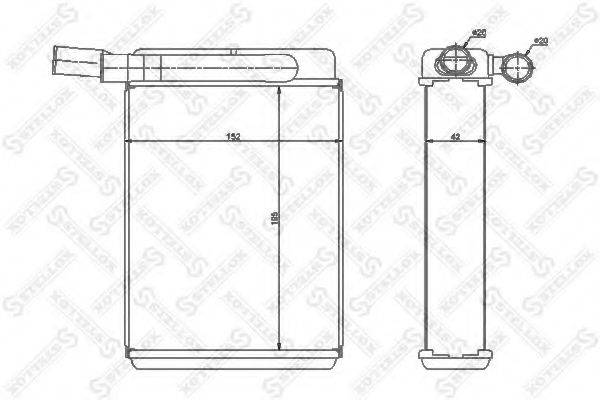 STELLOX 1035190SX Теплообмінник, опалення салону