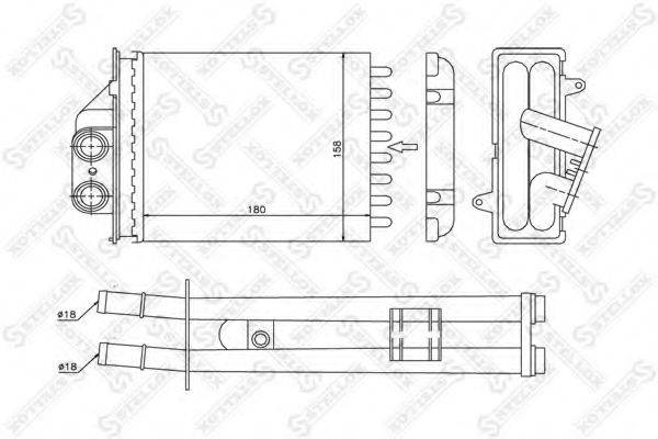 STELLOX 1035195SX Теплообмінник, опалення салону