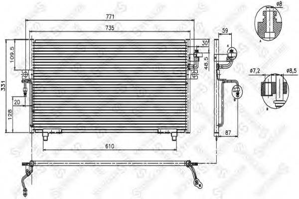 STELLOX 1045018SX Конденсатор, кондиціонер