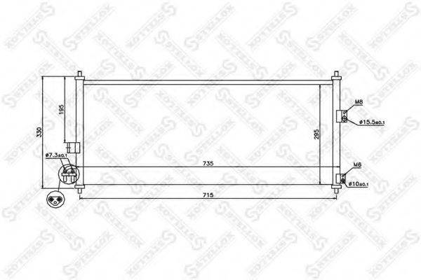 STELLOX 1045032SX Конденсатор, кондиціонер