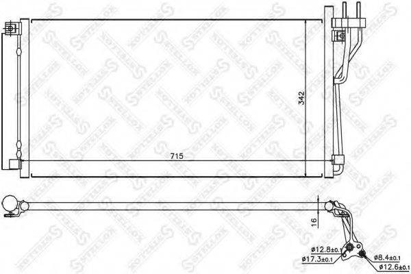 STELLOX 1045105SX Конденсатор, кондиціонер