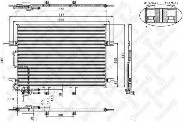 STELLOX 1045130SX Конденсатор, кондиціонер