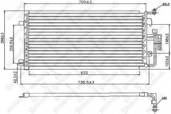 STELLOX 1045259SX Конденсатор, кондиціонер