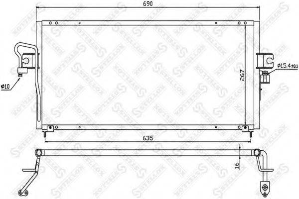 STELLOX 1045323SX Конденсатор, кондиціонер