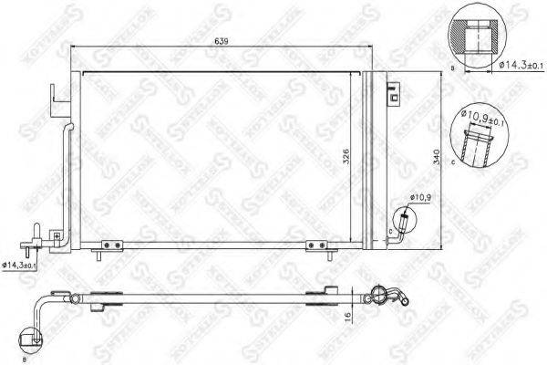 STELLOX 1045328SX Конденсатор, кондиціонер