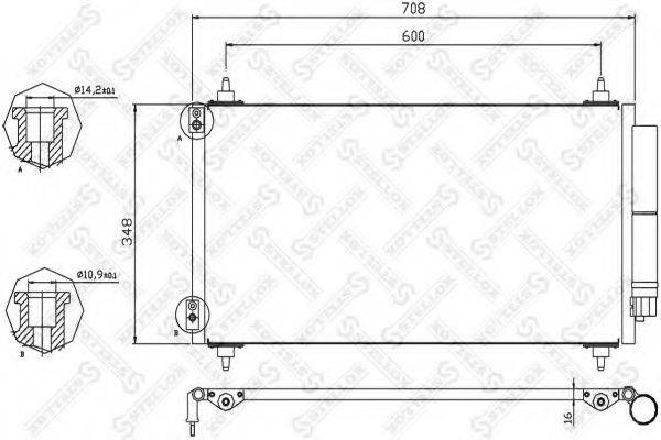 STELLOX 1045410SX Конденсатор, кондиціонер