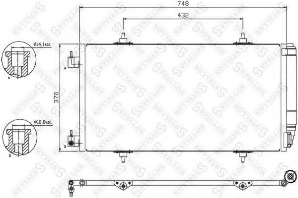 STELLOX 1045411SX Конденсатор, кондиціонер