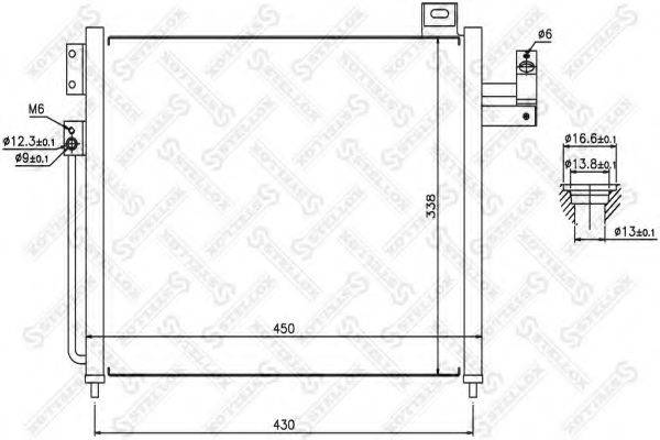 STELLOX 1045458SX Конденсатор, кондиціонер