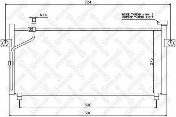 STELLOX 1045475SX Конденсатор, кондиціонер