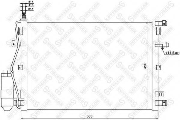 STELLOX 1045545SX Конденсатор, кондиціонер