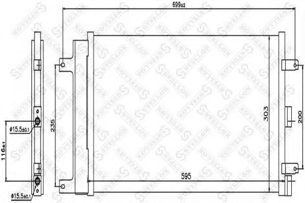 STELLOX 1045619SX Конденсатор, кондиціонер