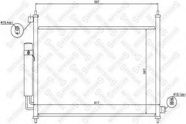 STELLOX 1045655SX Конденсатор, кондиціонер