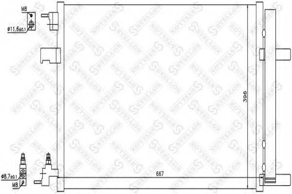 STELLOX 1045688SX Конденсатор, кондиціонер