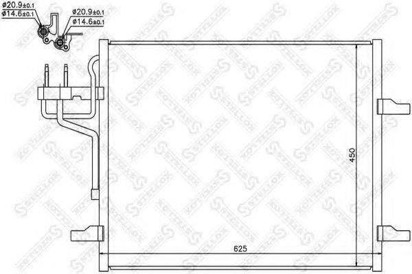 STELLOX 1045734SX Конденсатор, кондиціонер