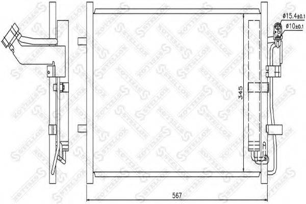 STELLOX 1045735SX Конденсатор, кондиціонер