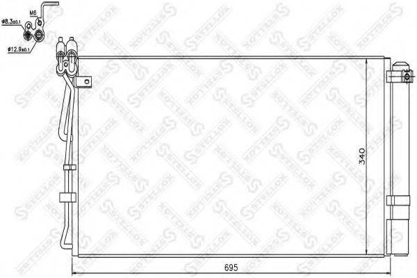 STELLOX 1045748SX Конденсатор, кондиціонер