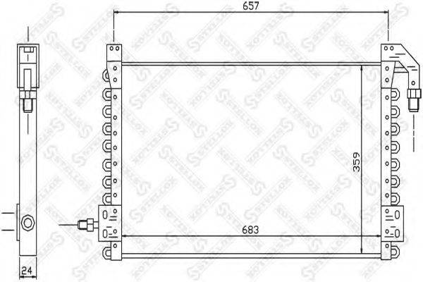 STELLOX 8739106SX Конденсатор, кондиціонер