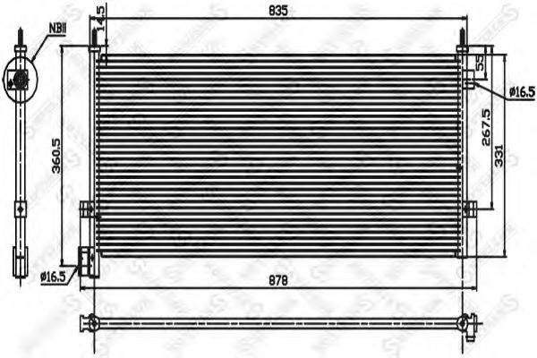 STELLOX 8739108SX Конденсатор, кондиціонер