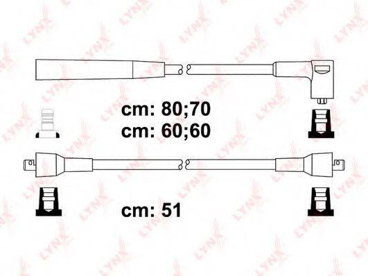 LYNXAUTO SPC6512 Комплект дротів запалювання