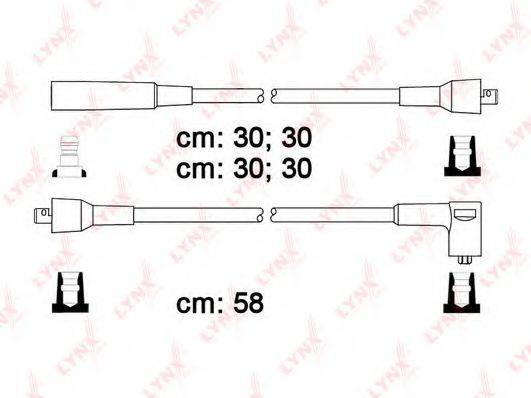 LYNXAUTO SPC7807 Комплект дротів запалювання