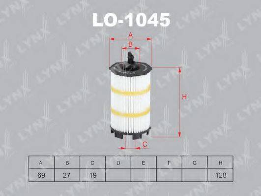 LYNXAUTO LO1045 Масляний фільтр