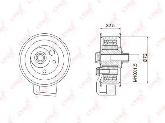 LYNXAUTO PB1007 Натяжний ролик, ремінь ГРМ