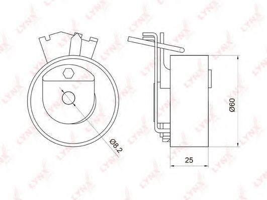 LYNXAUTO PB1013 Натяжний ролик, ремінь ГРМ
