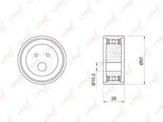 LYNXAUTO PB1034 Натяжний ролик, ремінь ГРМ