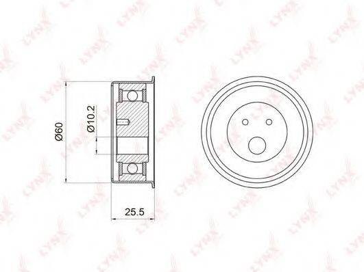 LYNXAUTO PB1038 Натяжний ролик, ремінь ГРМ