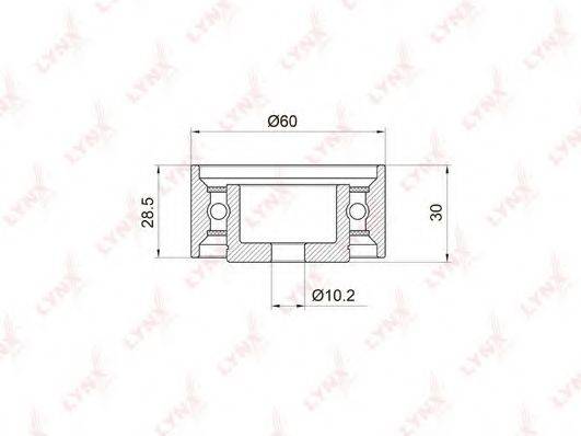 LYNXAUTO PB3010 Паразитний / Ведучий ролик, зубчастий ремінь
