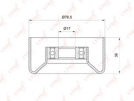 LYNXAUTO PB5005 Натяжний ролик, полікліновий ремінь