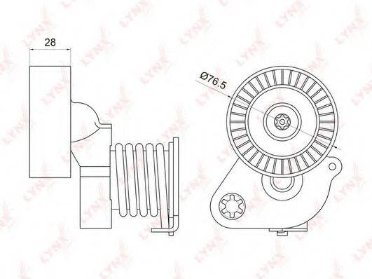 LYNXAUTO PT3019 Натягувач ременя, клинового зубча