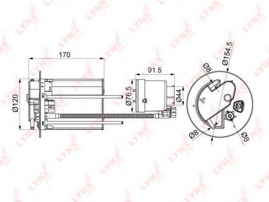LYNXAUTO LF1073M Паливний фільтр