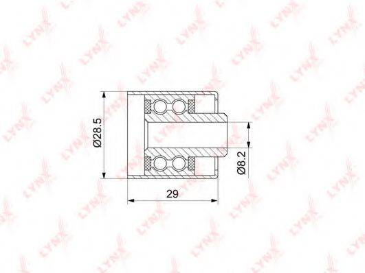 LYNXAUTO PB3105 Паразитний / Ведучий ролик, зубчастий ремінь