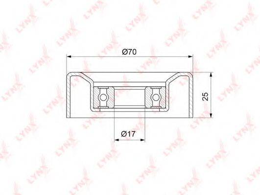 LYNXAUTO PB5323 Натяжний ролик, полікліновий ремінь