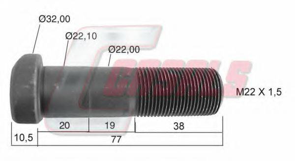 CASALS 21223 Болт кріплення колеса