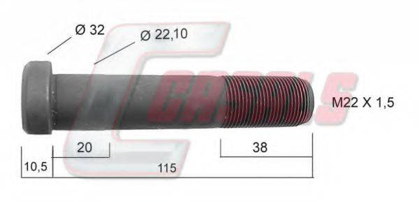 CASALS 21231 Болт кріплення колеса
