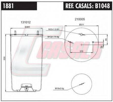 CASALS B1048 Кожух пневматичної ресори