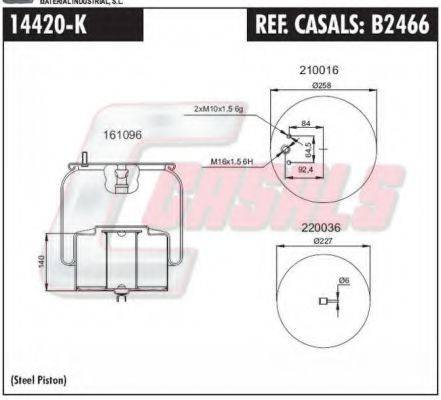 CASALS B2466 Кожух пневматичної ресори