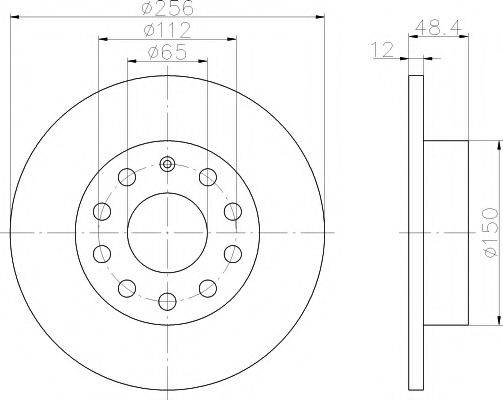 HELLA PAGID 8DD355109641 гальмівний диск